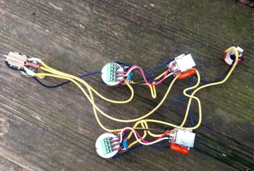Solderless 335 Wiring Harness Series/Parallel Push Pulls .022 Orange Drops 