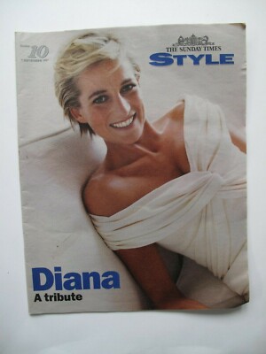 The Sunday Times, 7. September 1997, Style Abschnitt - Diana, eine Hommage Seiten gerissen