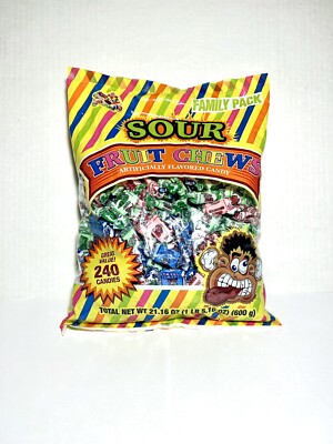 Alberts Sour Fruit Chews Candy 240 Count Bag