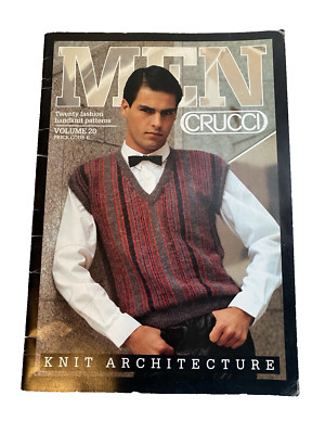 Crucci Men Vol 20 Knit Architecture Sweaters Vintage Knitting Patterns 1980s