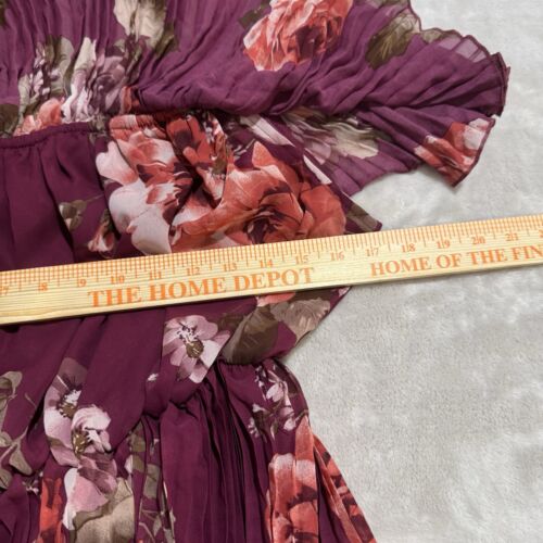 NUEVO CON ETIQUETAS Ricarica Baltic Born Floral Borgoña En Niveles Maxi Vestido Talla XL Nuevo Noche - Imagen 7 de 11