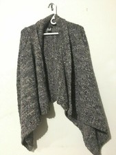 Talbot's Alpaca Wool Tweed Wool Cardigan Flap Front Cape Size S Sweater Women