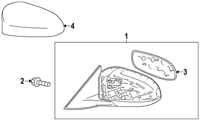 TOYOTA 8790901080 GENUINE OEM MIRROR GLASS
