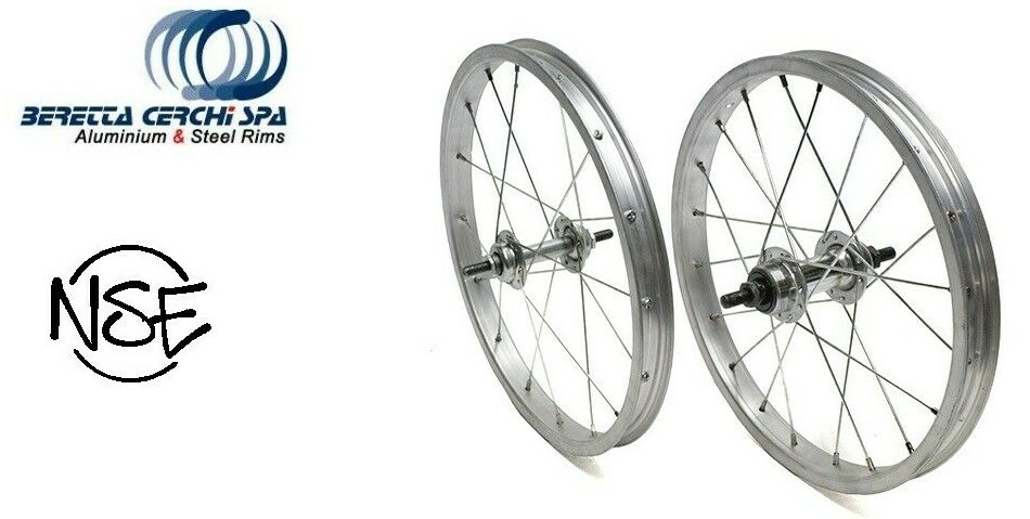 Coppia Ruote MTB Per Bici Bimbo/bimba 16 X 1.75 – Cerchio Anteriore + Posteriore Beretta