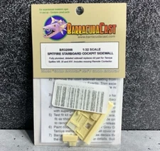 1/32 BarracudaCast - BR32008 Spitfire Starboard Cockpit Sidewall - Ships from US