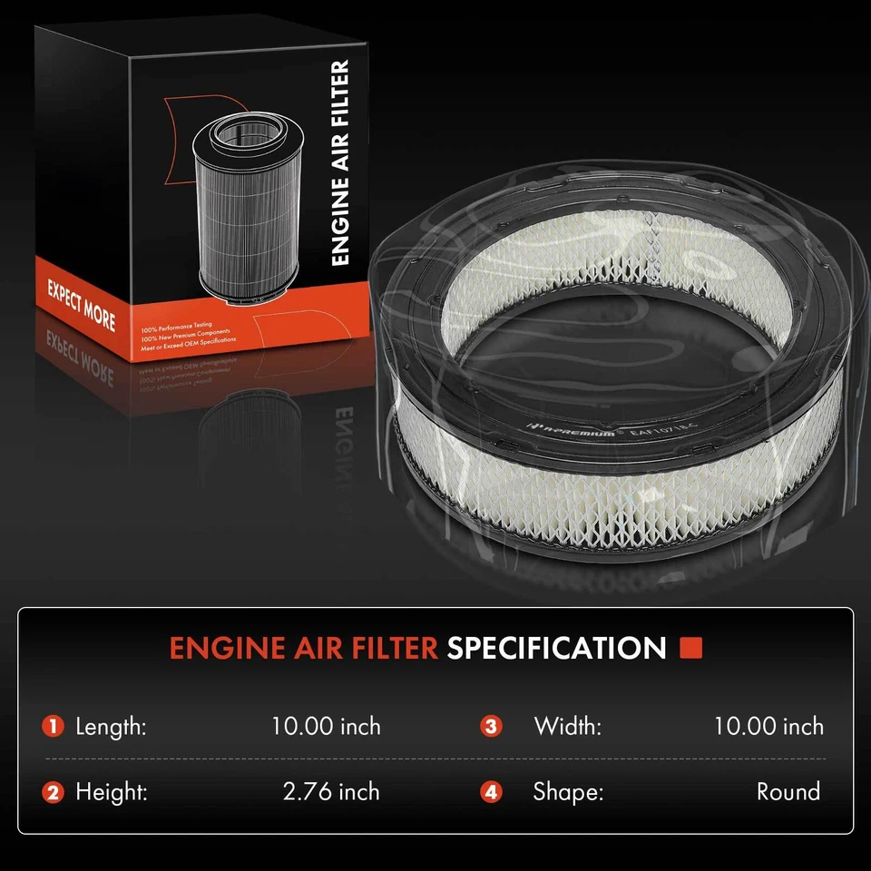 2x Filtro de aire del motor para Dodge Ram 1500 Van Challenger Charger Suburban Magnum Foto 2 de 4