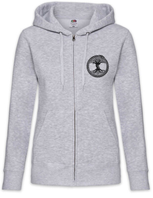 Ouroboros Yggdrasil Damen Zipper Hoodie Ancient Snake Tree Loki Of Life Thor