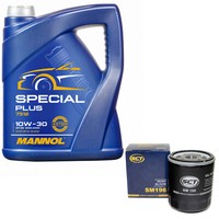 MotoröL Set 10W-30 5 Liter + ÖLfilter Sm 196 FüR Vw Lupo 1.0 60 6X1 37 Kw 50 Ps