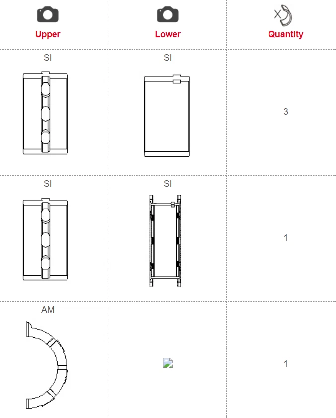 Juego de cojinetes del cigüeñal principal King para Ford Jaguar AJV6 Mazda 3.0 V6 set STD Foto 2 de 4