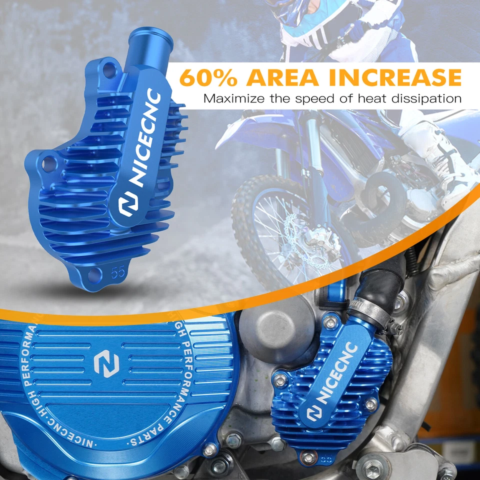 Cubierta de bomba de agua NICECNC para Yamaha YZ250 1999-2024 YZ250X 2016-2023 Foto 3 de 4