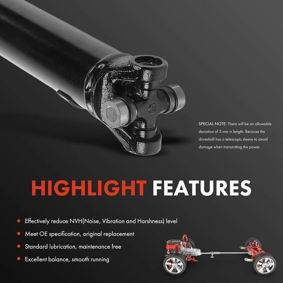 Rear Side Driveshaft Prop Shaft Assy for Chevrolet C1500 GMC C1500 1989-1994 RWD - Image 4 of 4