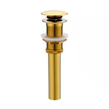 1-5/8 In. Brass Bathroom and Vessel Sink Push Pop-Up Drain Stopper with No Overf