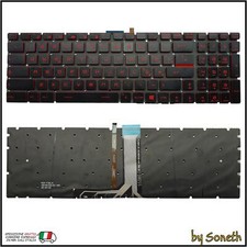 TASTIERA ITALIANA PER MSI GS60 2PC 2PE 2PL 2PM 2QE GHOST NERA RETROILLUMINATA