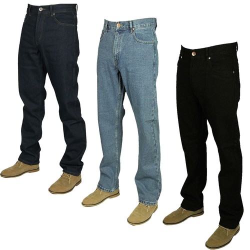 Kam Jeans Mens Forge Heavy Duty Straight Leg Extra Long Leg Jeans Size