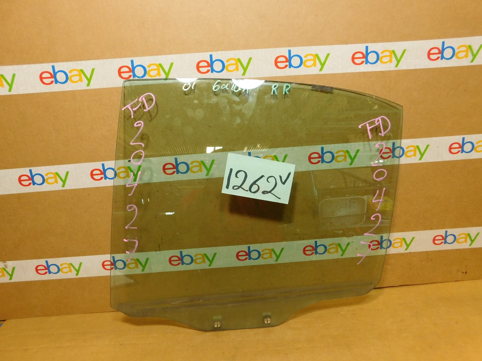 99 00 01 02 03 Mitsubishi Galant REAR DRIVER Side Door Glass USED #1262-V