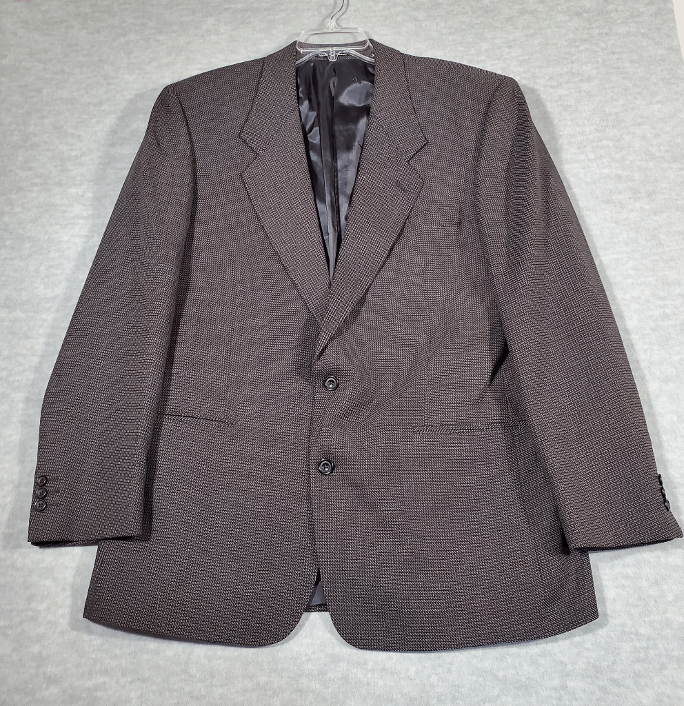 Cappotto Yves Saint Laurent uomo 46 grigio marrone blazer lana peggiorata monopetto