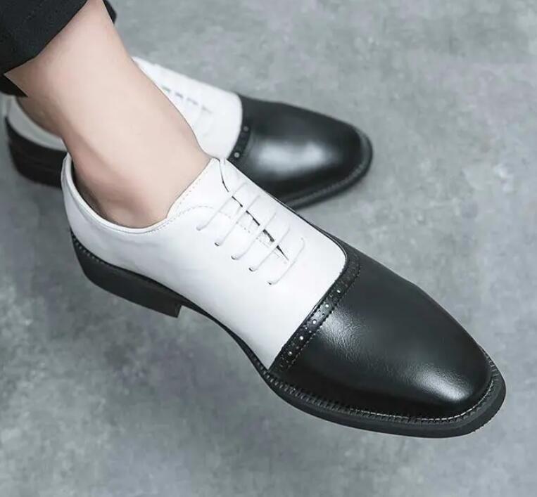 SAOLA Mocassini uomo punta colore contrasto brogue stringati derby scarpe matrimonio festa