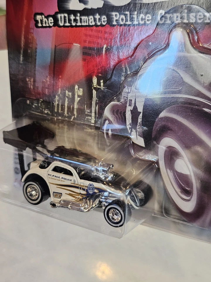 Hot Wheels Cop Rods Serie 2 Fiat 500C St. Paul, MN Police 1999 1:64 MPN #6605 Foto 2 de 3