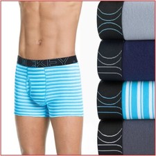 4 PAIRS - Mens Jockey ActiveBlend COTTON Boxer Briefs StayCool Wicks Blue - XL
