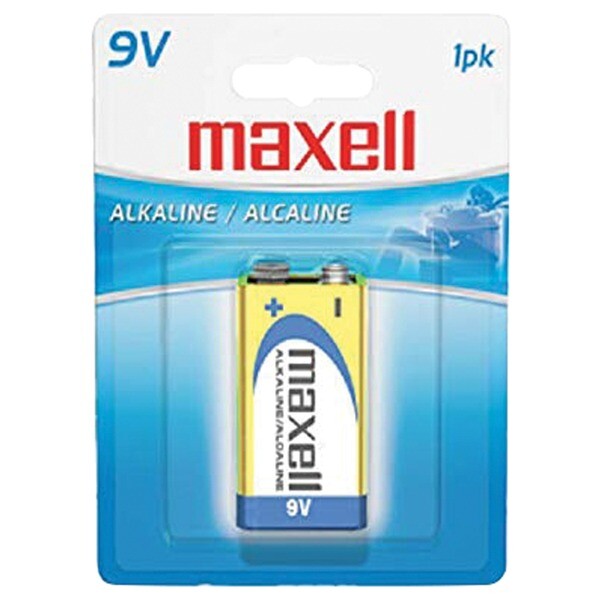 Maxell 9V Alkaline Battery Long-Lasting Power for Electronics