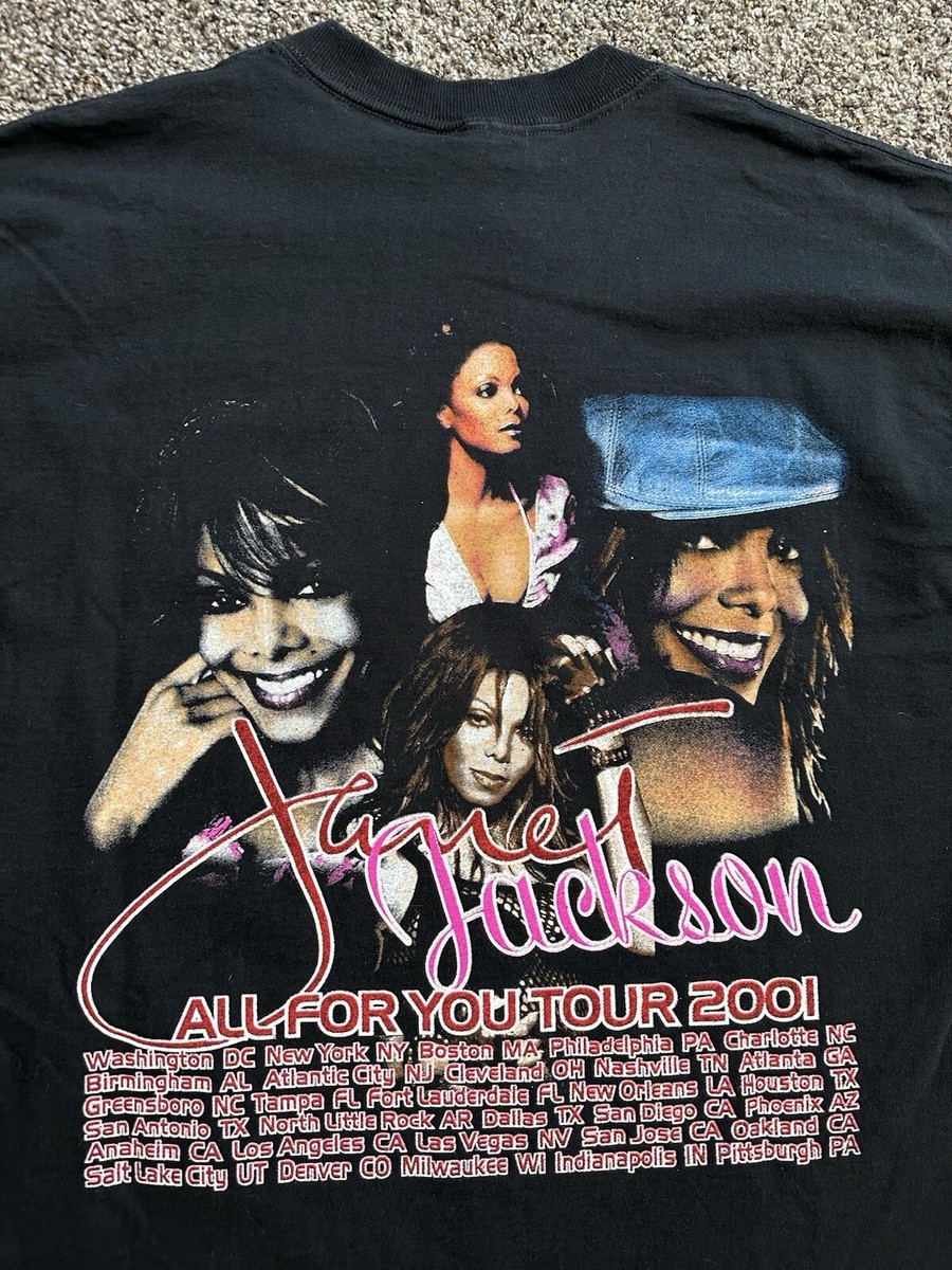 ジャネットジャクソン　2001 ツアー　tシャツ RARE Vintage 2001 JANET JACKSON All For You Concert Tour T