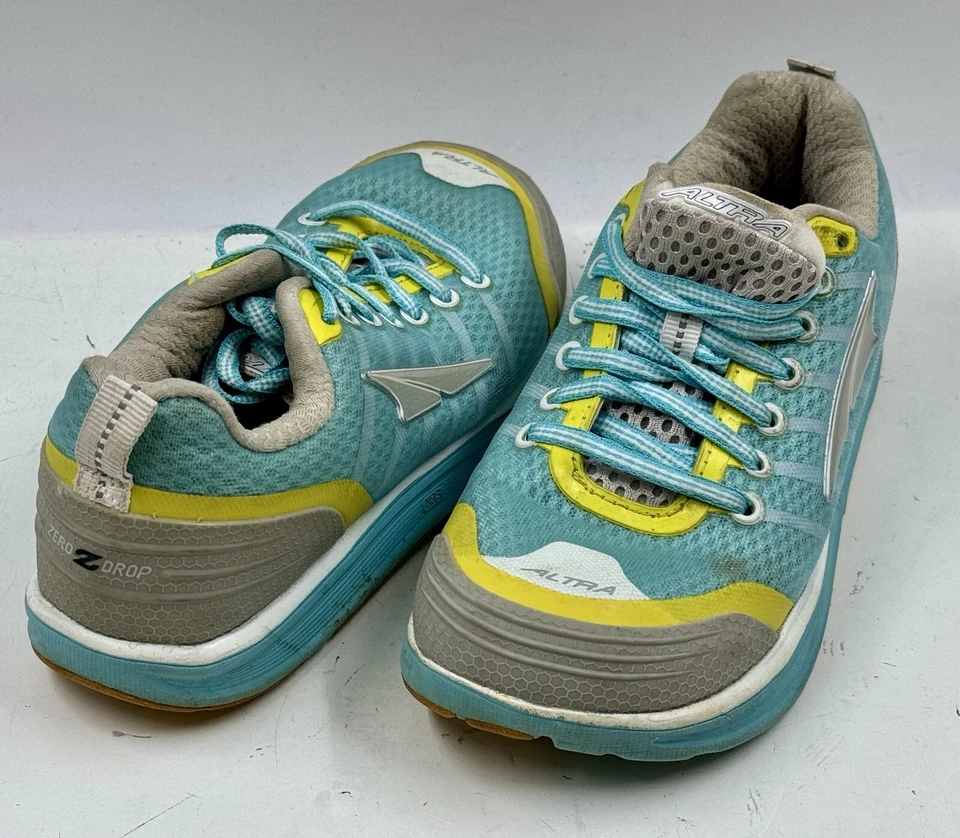 Zapatillas deportivas Altra Intuition 2.0 para mujer 6 azules amarillas Foto 3 de 4