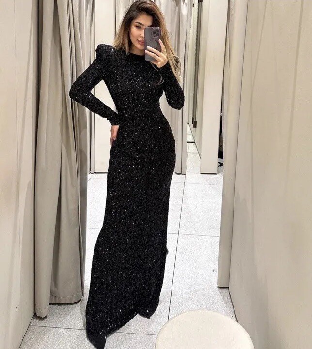 ZARA WOMAN NWT $159 SHOULDER PADS SEQUIN DRESS ZW COLLECTION ZARA WOMAN NWT $159 SHOULDER PADS SEQUIN DRESS ZW COLLECTION