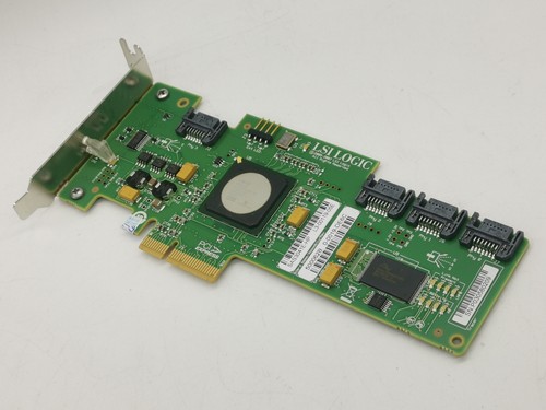 Low-Profile HP LSI Logic SAS3041E-HP 4-Port PCI-e SAS SATA RAID Controller - Picture 2 of 8