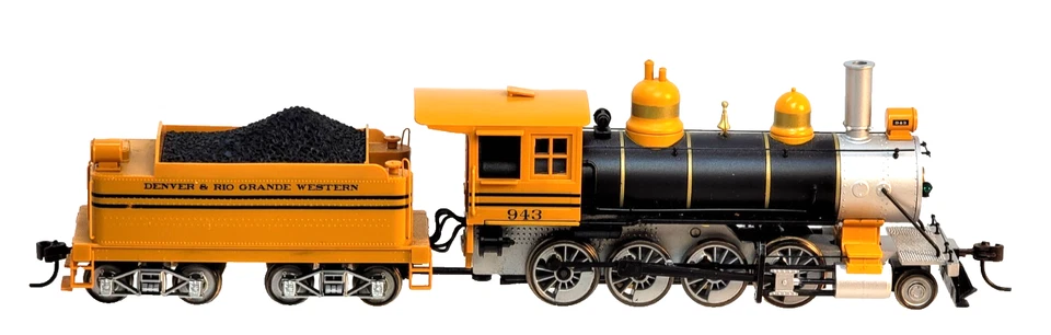 HO scale Roundhouse 84947 DRGW Rio Grande Bumble Bee 2-8-0 Loco & Tender#943 - Image 4 of 4