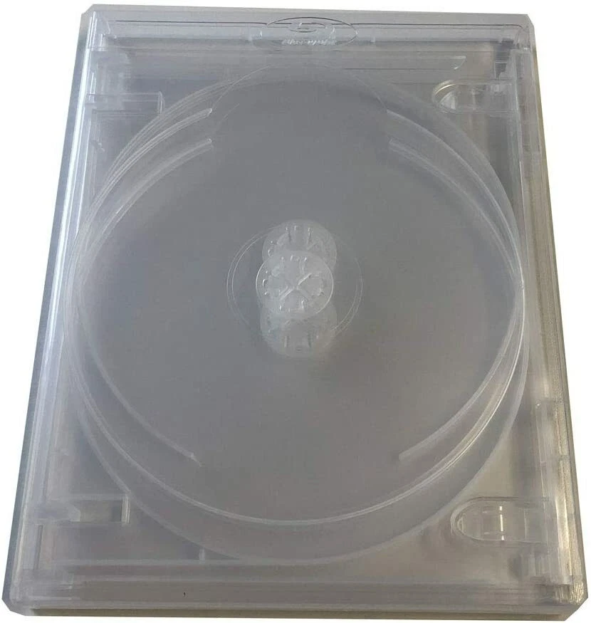 New Clear 1 MegaDisc 15mm Blu-ray Replacement Case Holds 6 Discs (6 Tray) box