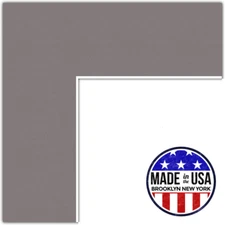 ArtToFrames Custom Gray Pewter Picture Photo Frame Mat Matting Board SM