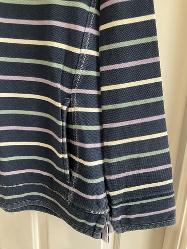 Women’s Fat Face The Airlie 1/4 Zip Navy Blue Striped Top Size 10 - Picture 3 of 11