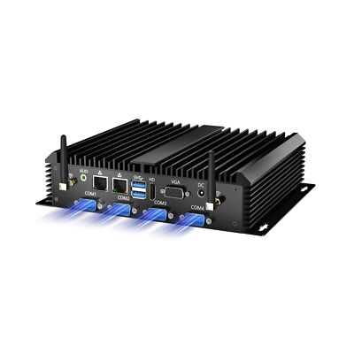 Industrial Mini PC, Desktop Fanless Computer Core i7-5500U 2.4-3.0GHz, Window...