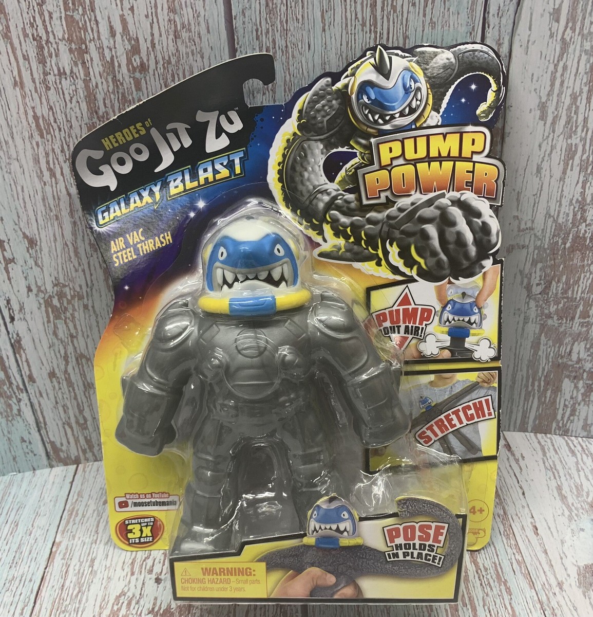 Heroes of Goo Jit Zu Galaxy Blast AIR VAC STEEL THRASH Pump Power
