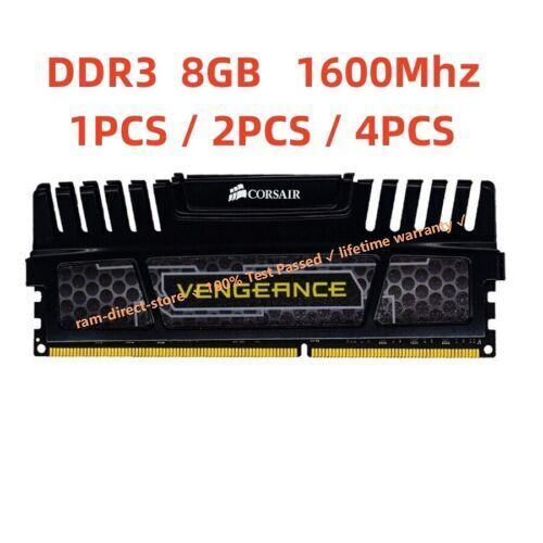 Corsair Vengeance DDR3 8GB 1600 MHz PC3-12800 Desktop RAM Memory DIMM 240pins - Picture 1 of 11