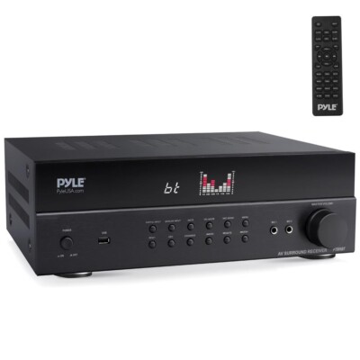Pyle Hi-Fi Wireless BT Home Theater Receiver Channel w/ 1200W MAX 