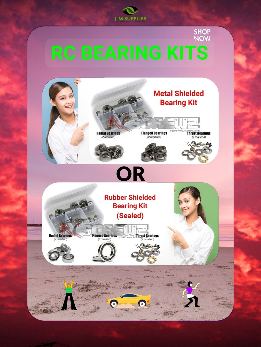 Sealed Bearing Kit For Losi LST XXL 2-E RTR – Full Replacement Bearings Set By FastEddy