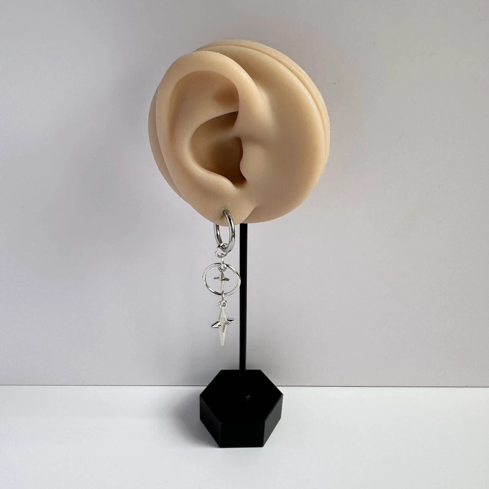 Звезда длинный подвеской капли серьги для мужчин женщин, уличная одежда хип-хоп унисекс стиль - Изображение 4 из 4