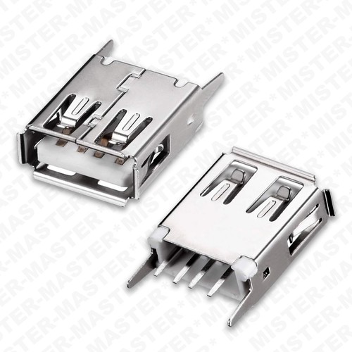 Connettore USB 2.0 Tipo B Femmina 4 Pin 180° A Saldare Su PCB THT - Generico - Foto 3