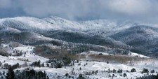 Landscape colorado usa snow winter mountains nature Custom Gaming Mat Desk