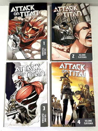 Attack on Titan Temporada 1 Parte 1 Manga Box Set Volúmenes 1-4 por Hajime Isayama - Imagen 1 de 15