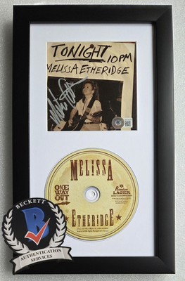 MELISSA ETHERIDGE CD DISPLAY BECKETT BAS AUTOGRAPHED COA SIGNED PRESENT GIFT