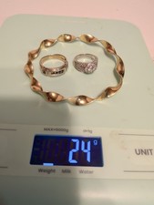 Gold Jewelry Mixed Lot (24 grams) Wearable/Resale Lot~Wedding Rings/Bracelet 