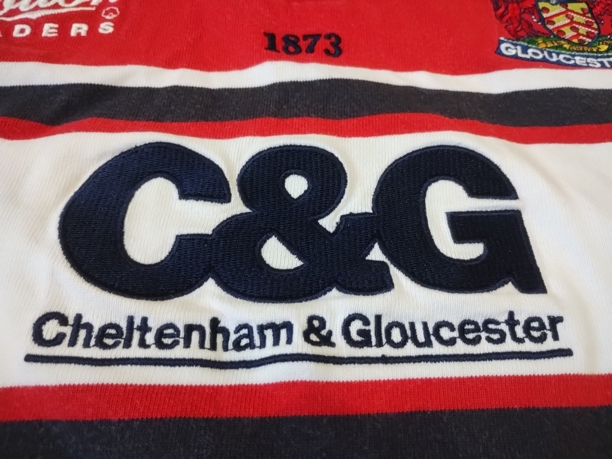 Maillot Domicile Gloucester Rugby 2003-2005 - Cotton Traders LB - Taille Grand Garçon XS