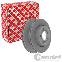 2X febi Bremsscheiben Ø269Mm Hinten Passend FÜR Audi 100 200 A8