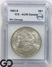 1882-S Morgan Silver Dollar Coin ICG AU 55 Details