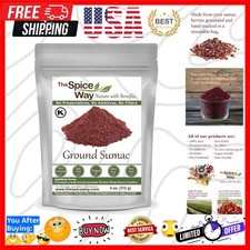 Pure 100 Ground Sumac Spice, No Salt, no GMO, no Irradiation, Sumac Seasonin...