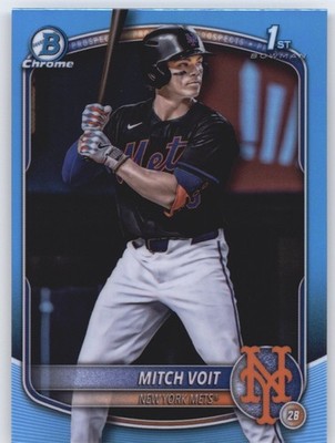 2025 Bowman Draft #BDC-71 Mitch Voit Chrome Sky Blue Refractor