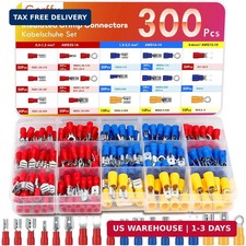 300PCS Wire Connectors Kit, Male and Female Spade Connectors, 17 Types Electrica
