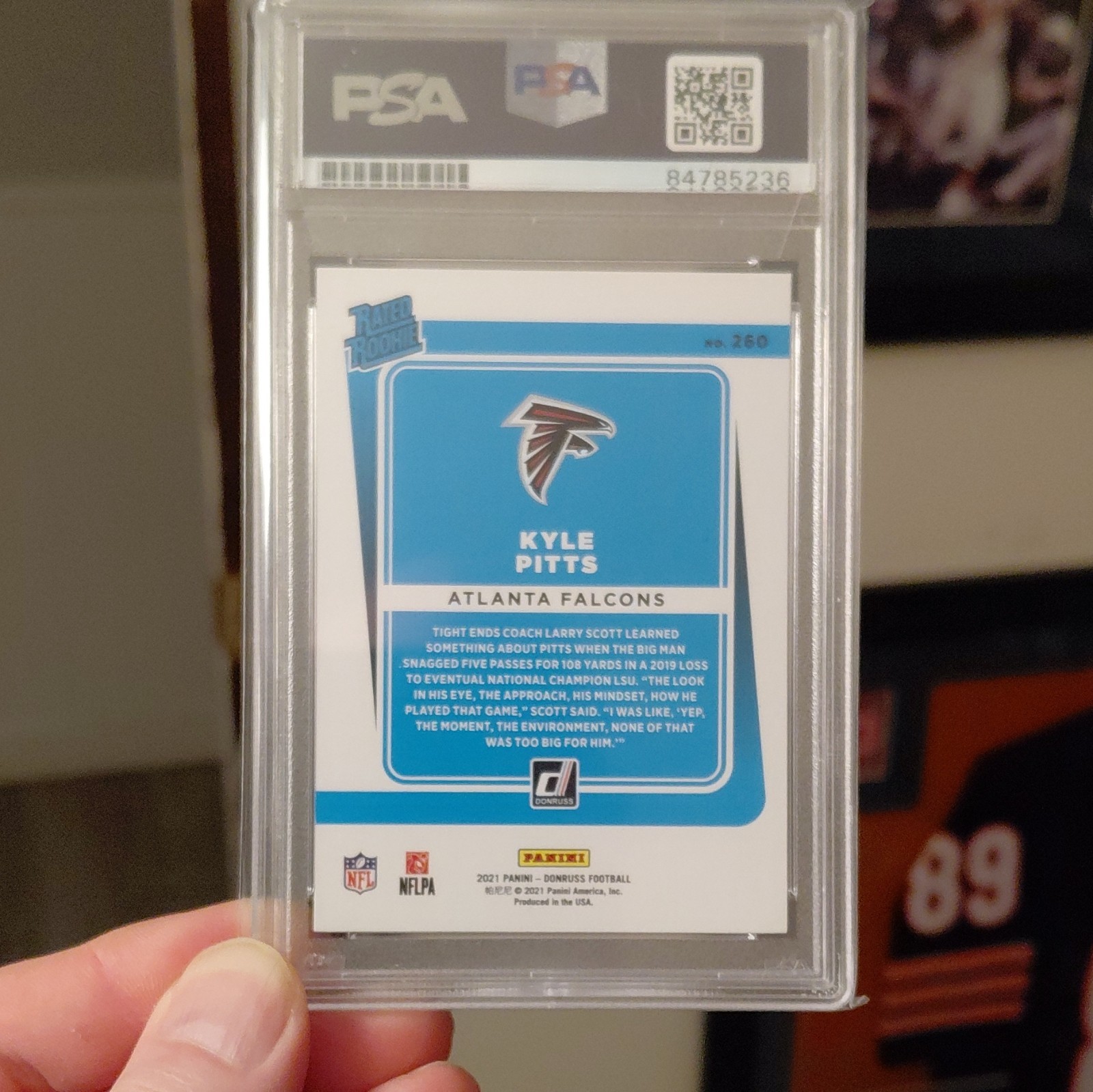 Panini 2021 Donruss Kyle Pitts Rated Rookie Auto PSA 10 PSA/DNA #260 84785236 view 2
